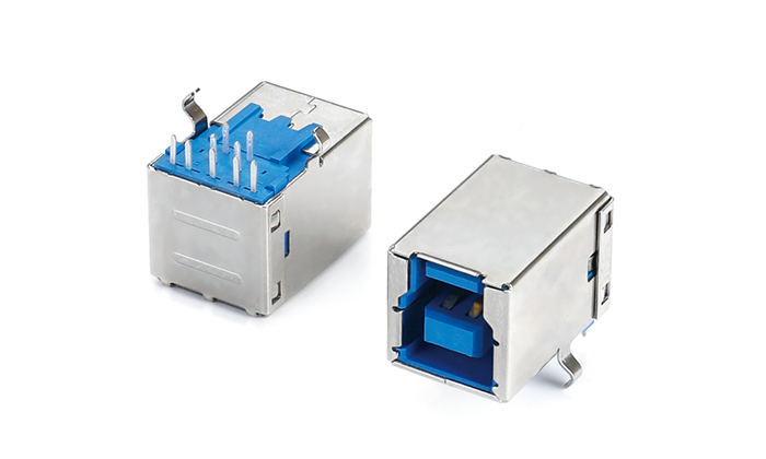 USB3.0 BF 90度DIP彎腳PA9T藍(lán)色 ULF09L-K3EN-18P0