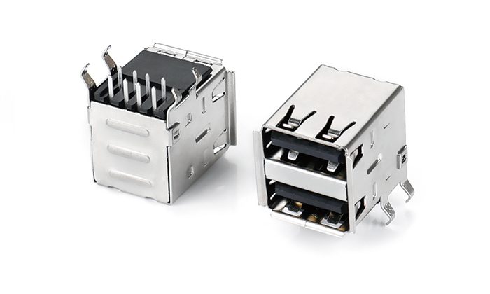 雙層USB2.0一體式PBT主體黑色 UAF08L-21SN-28P0