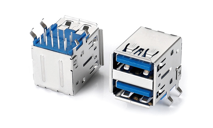 雙層USB3.0 201外殼PBT藍(lán)色UBF18L-23TN-18P0