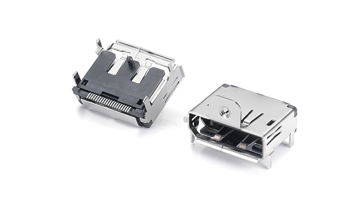 DP SMT前腳外撐有柱M2螺絲孔(H2.72)銅殼 DSF20U-11BN-B8R0