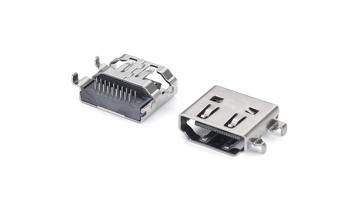 HDMI? AF 19PIN 正向沉板式1.80mm L=12.55mm 四腳插板 DIP 90度 HEF19L-11BN-18R0