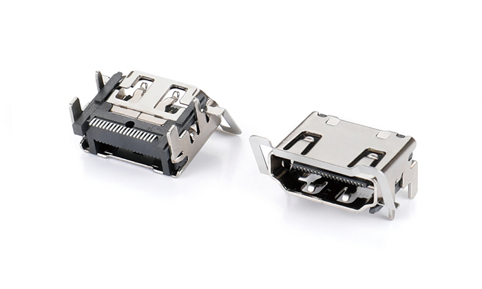 HDMI? AF SMT帶彈片D款銅殼鍍鎳 HAF19U-11BN-L8R0