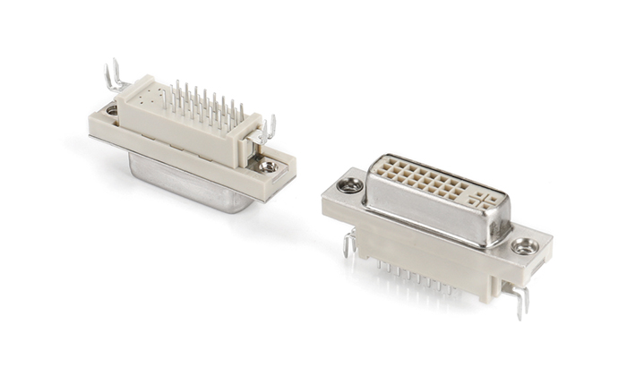 DVI24+0 180度魚(yú)叉式米黃色鉚合（H10.5) VGF24T-28SN-A11P0